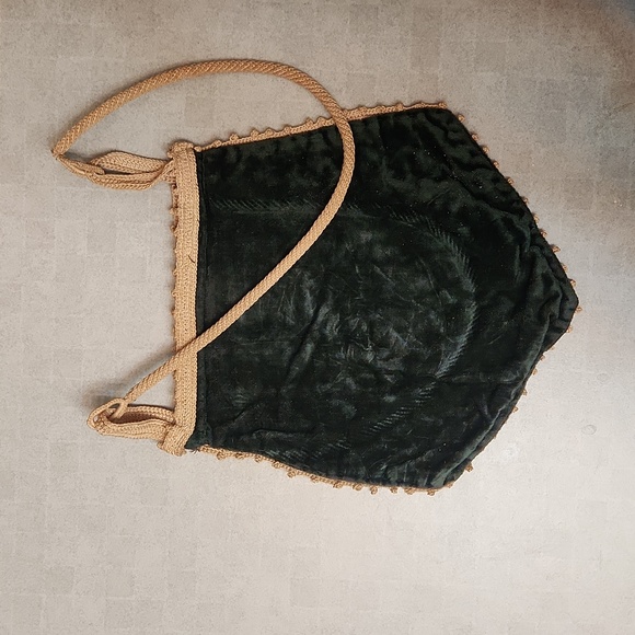 Vintage Handmade Purse Handbag Lace and Velvet - Picture 2 of 9